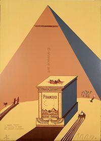 Eduardo ARROYO, W. Churchill, Napoleone e Saul Steinberg all'ombra delle Piramidi a mezzogiorno