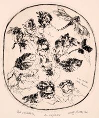 Walter PIACESI, Le rose di Lilli (Rose e libellule))