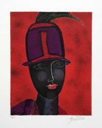 Franco GENTILINI, Ritratto di donna con cappello