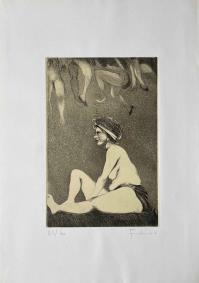 original signed  etching. - limited edition to: 60 + XX. - on paper  Rosaspina Fabriano 49,5 x 34,5 cm (19.49x13.58 inches). - (plate 29,6 x 19,4 cm) (11.65x7.64 inches)