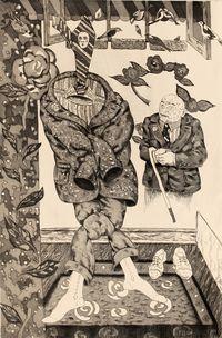 Seymour ROSOFSKY, Man with Carpet-sweeper