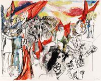 Renato GUTTUSO, Funerali di Togliatti