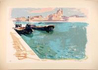 Miro ROMAGNA, Venezia Zattere burci