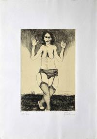 original signed  etching. - limited edition to: 60 + XX. - on paper  Rosaspina Fabriano 49,5 x 34,5 cm (19.49x13.58 inches). - (plate 29,6 x 19,4 cm) (11.65x7.64 inches)