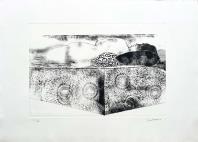 original signed  etching. - limited edition to: 80. - on paper  Fabriano 50 x 70 cm (19.69x27.56 inches). - (plate 32,5 x 49 cm) (12.80x19.29 inches)