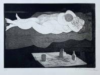 original signed  etching. - limited edition to: 80. - on paper  Magnani di Pescia cotton 50 x 70 cm (19.69x27.56 inches). - (plate 25,6  x 35,8 cm) (10.08x14.09 inches)