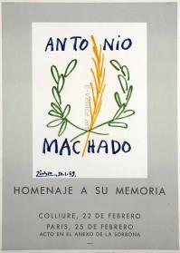 Pablo PICASSO, Antonio Machado Homenaje a su memoria