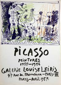 Pablo PICASSO, Picasso, Peintures 1955-1956 Galerie Leiris