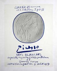 Pablo PICASSO, Picasso, Pates Blanches Empreintes originales Ereditée par Madoura et Gravures Rares