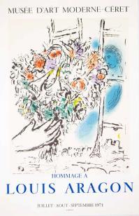 Marc CHAGALL, Offrende floral - Hommage a Louis Aragon - Musee d’Art Moderne, Ceret