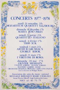 Marc CHAGALL, Concerts 1977 - 1978, Nice