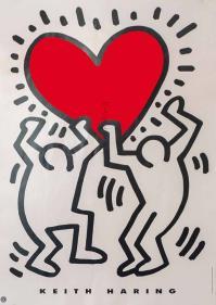 Keith HARING, Two mans with heart