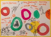 Keith HARING, Tony Shafrazi Exhibition poster (1988-1989)