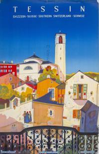 Original lithography . - On paper: 99 x 64,5 cm . - Publisher: A. TRUB & CIE. AARAU-LUGANO