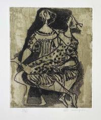 Luciano MINGUZZI, Due figure in poltrona